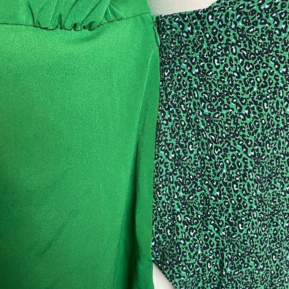 Sanctuary green/blue animal print wrap dress - Picture 4 of 7